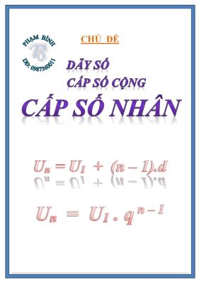 Chủ đề Dãy số - Cấp số cộng - Cấp số nhân